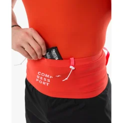 Compressport Free Pro Hardloopriem - tigerlily/fluo red