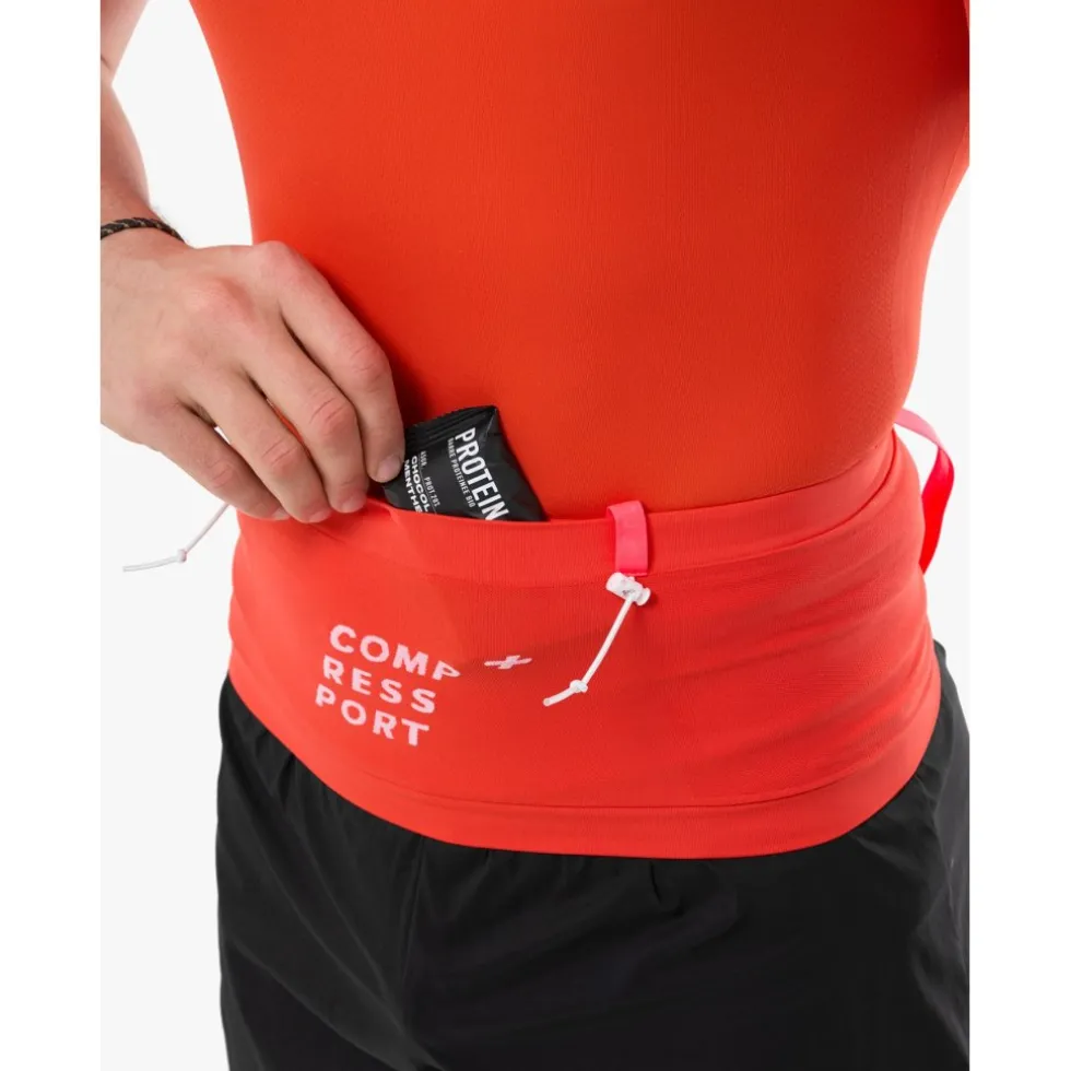 Compressport Free Pro Hardloopriem - tigerlily/fluo red