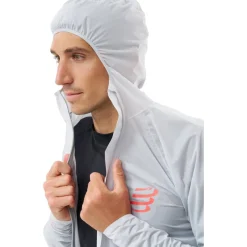 Compressport Hurricane Waterproof 10/10 Jas Unisex - grey dawn/fluo red
