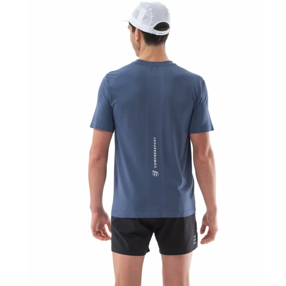 Compressport Performance Running T-Shirt Heren - indigo