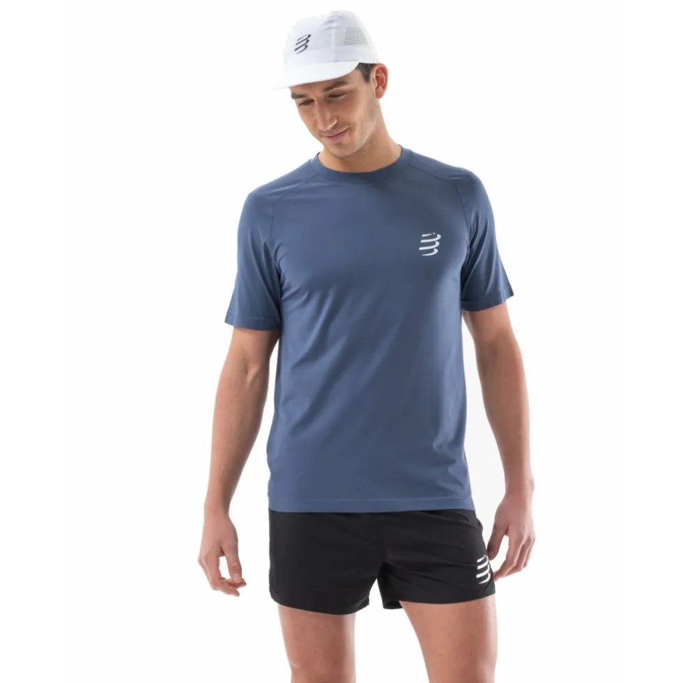 Compressport Performance Running T-Shirt Heren - indigo