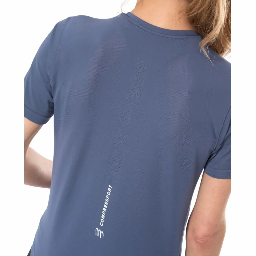 Compressport Performance Running T-Shirt Dames - indigo