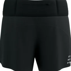 Broeken & Rokken < Compressport Perforance Running hort Dae - zwart
