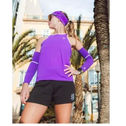 Broeken & Rokken < Compressport Perforance Running hort Dae - zwart