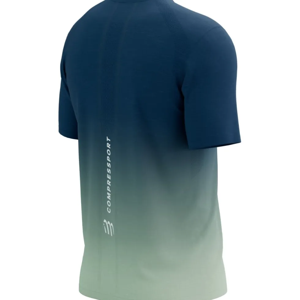 Compressport Performance Running T-Shirt Heren - poseidon/ice flow