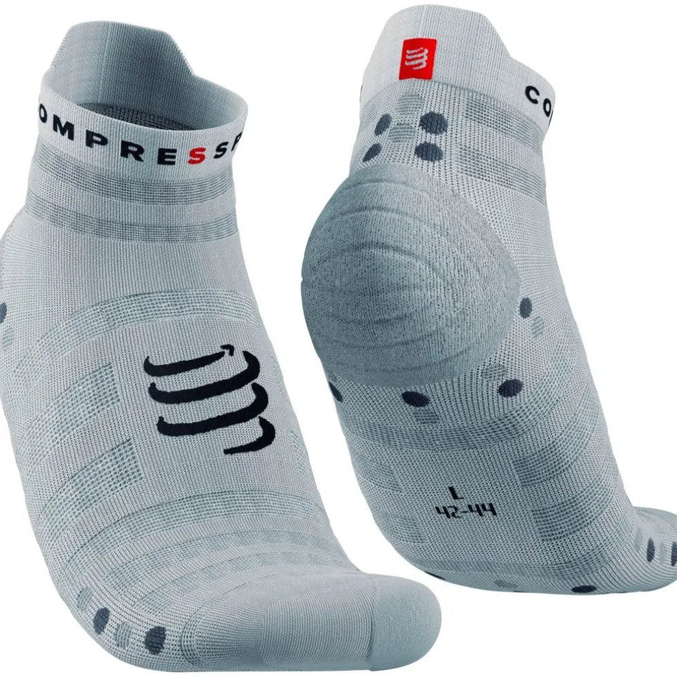 Compressport Pro Racing Compressiesokken v4.0 Ultralight Run Low - white/alloy