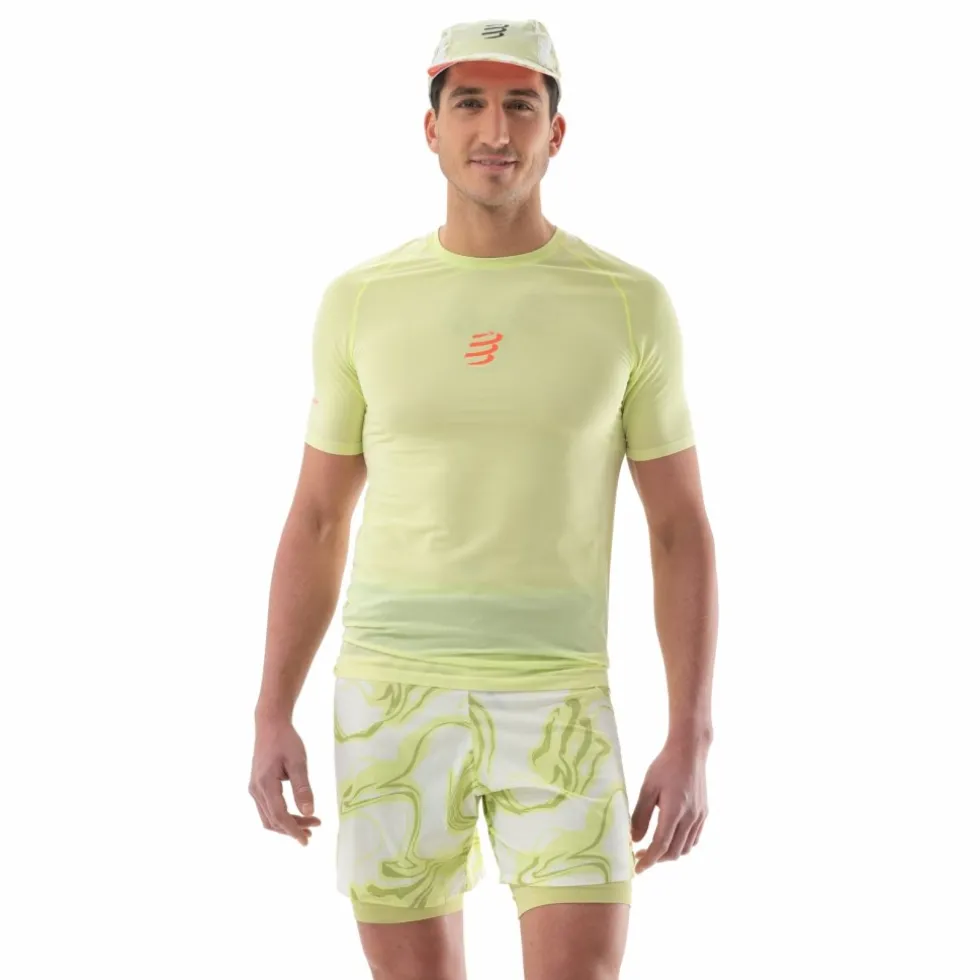 Compressport Trail Racing T-Shirt Heren - shadow lime