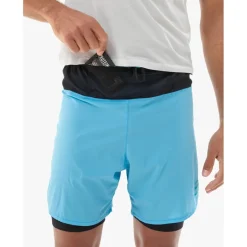 Broeken & Rokken < Compressport Trai Racing 2-in-1 hort Heren - nore bue