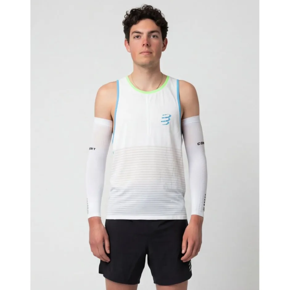 Armwarmers, Beenwarmers & Kniewarmers|Armwarmers, Beenwarmers En Kniewarmers < Compressport ArmForce Ultralight Compressie Armwarmers - wit