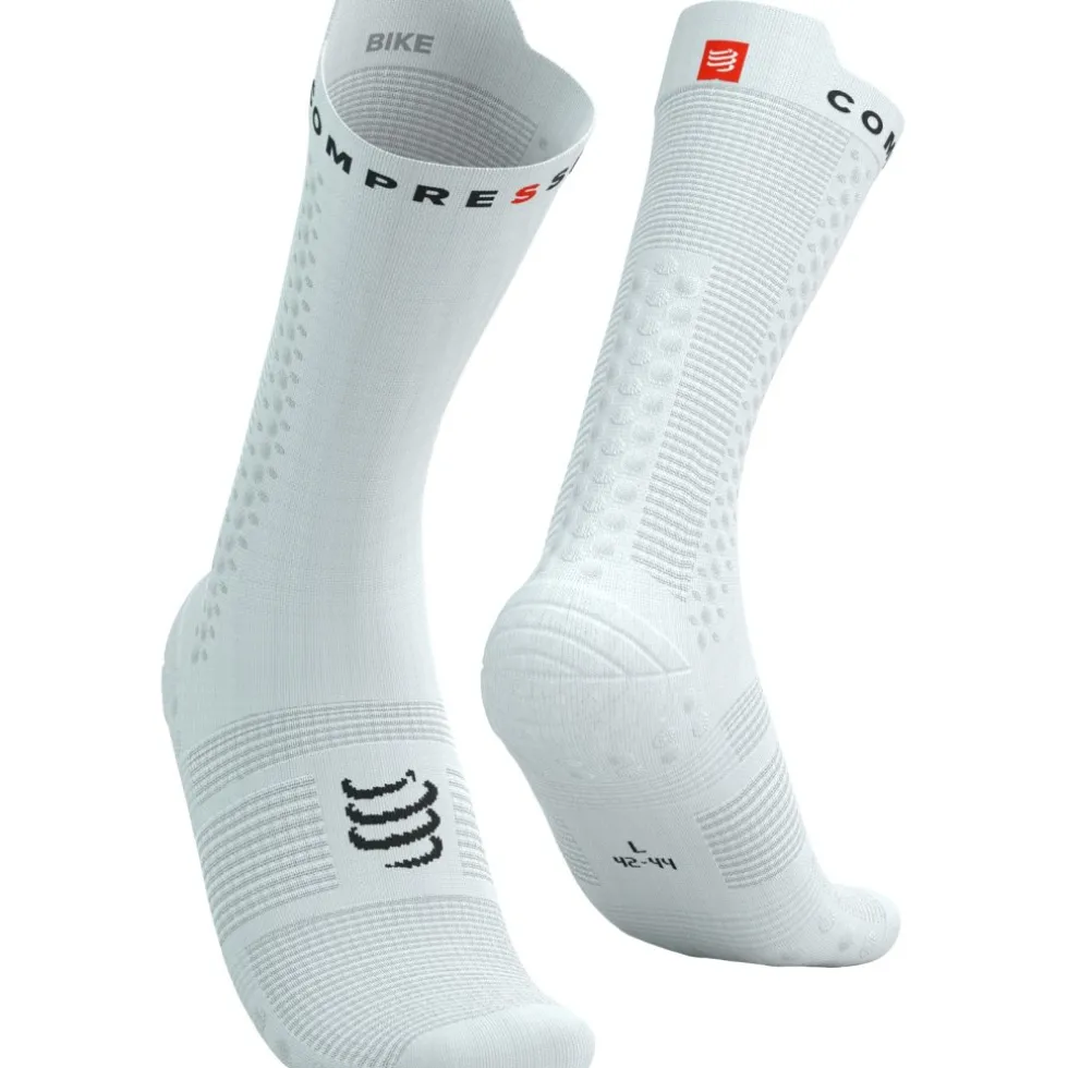 Compressport Pro Racing Bike Compressiesokken v4.0 - wit/zwart