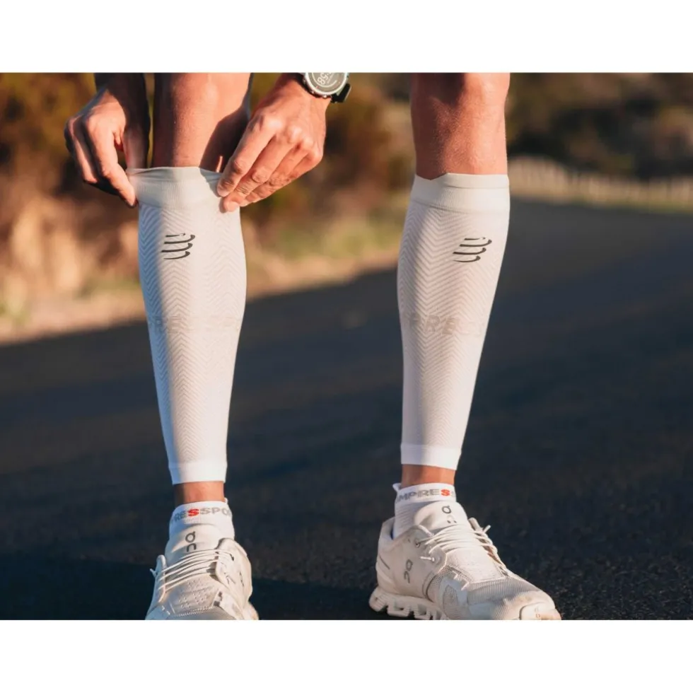 Compressport R2 Oxygen Kuitcompressoren - white/nebel grey