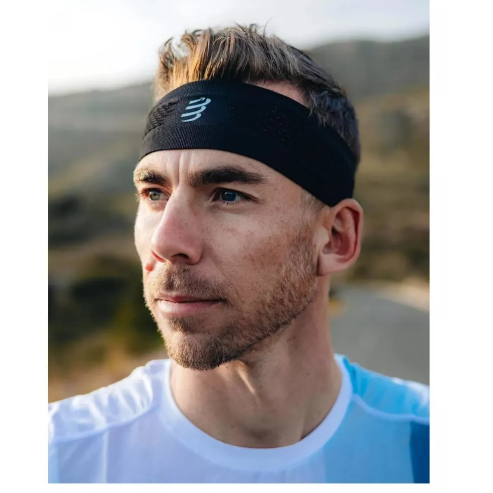 Compressport Thin On/Off Hoofdband - zwart/wit