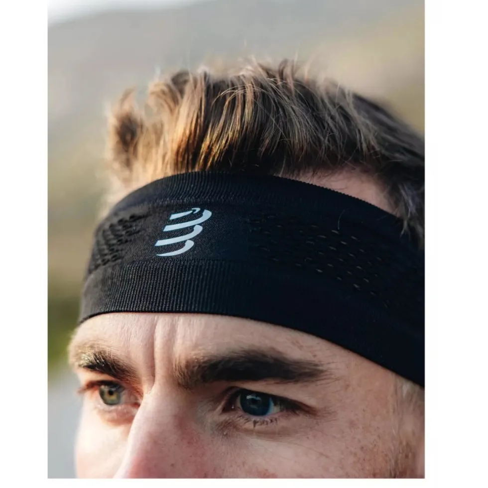 Compressport Thin On/Off Hoofdband - zwart/wit