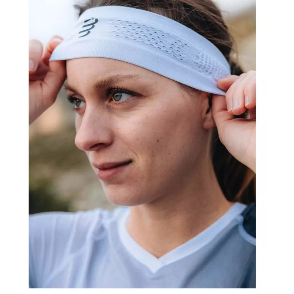 Compressport Thin On/Off Hoofdband - wit/zwart