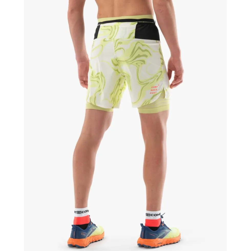 Compressport Trail Racing 2-in-1 Short Heren - green camo