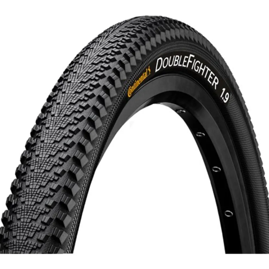 Banden < Continental Double Fighter III Sport MTB Draadband 26x1.9" - zwart