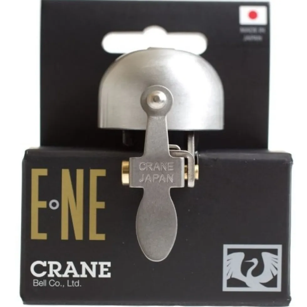 Crane Bell Co. E-NE Fietsbel - matte silver