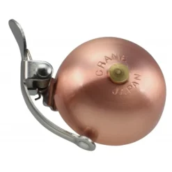 Crane Bell Co. Mini Suzu Fietsbel - Die Cast Mount - brushed copper