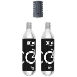 Co² Pompen < Crankbrothers CO2 Threaded Cartridges with Klic Adapter - 2x16g