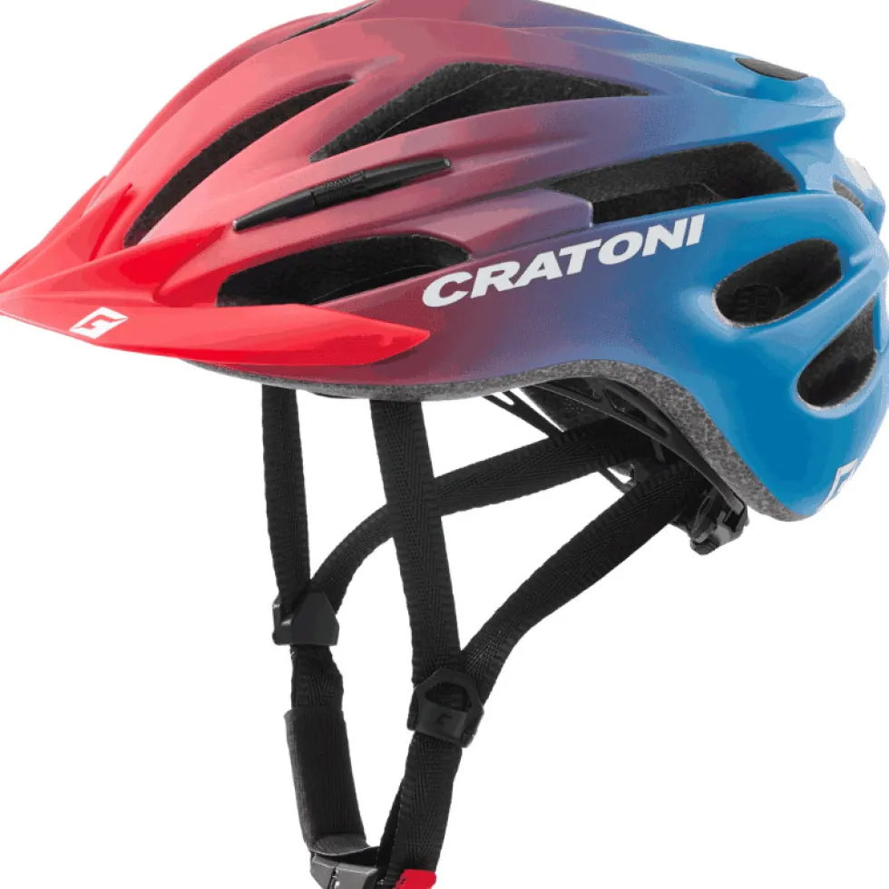 CRATONI Pacer Jr. Jeugd Fietshelm - red-blue matt