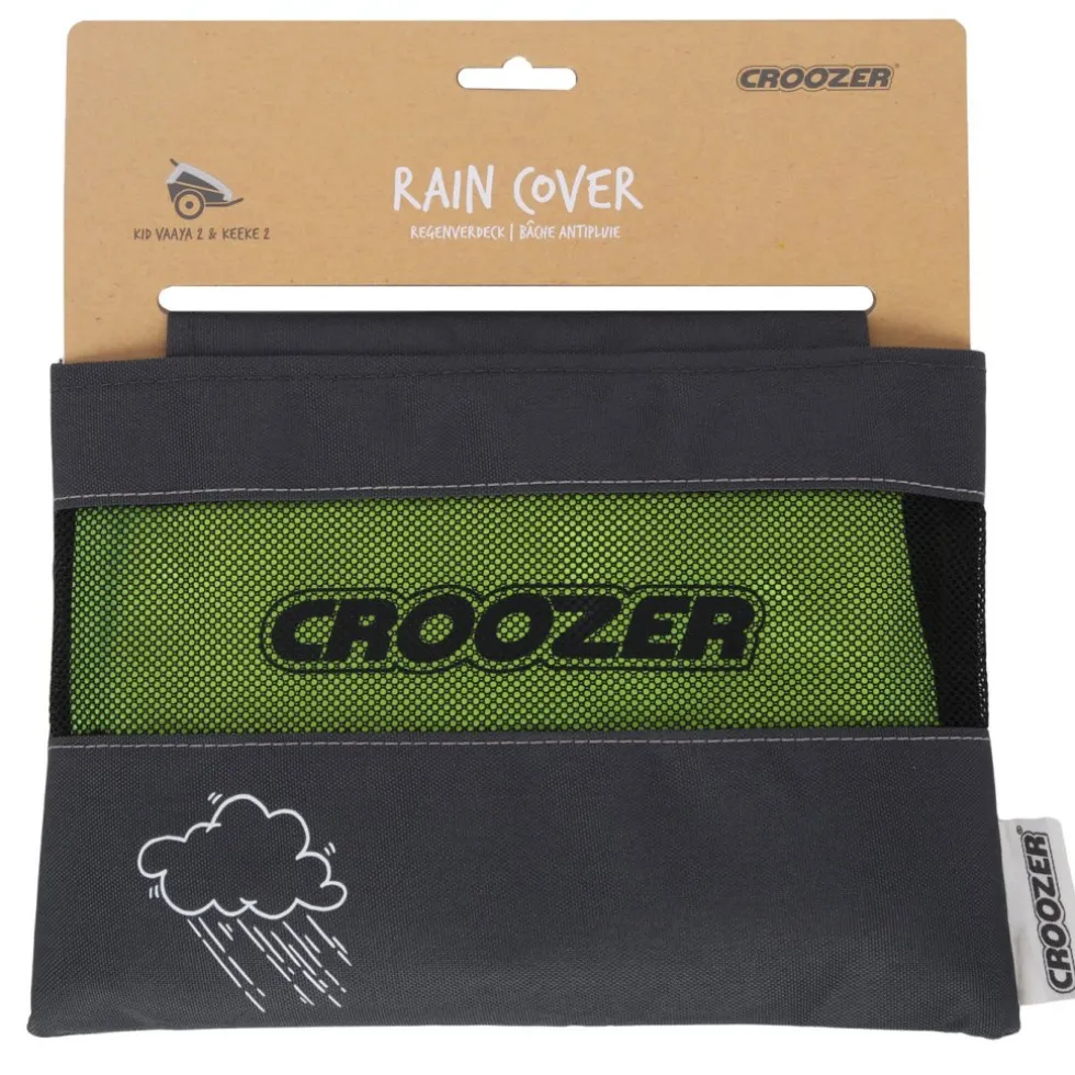 Croozer Rain Cover for Kid 2-Seat Bike Trailer - lightning yellow