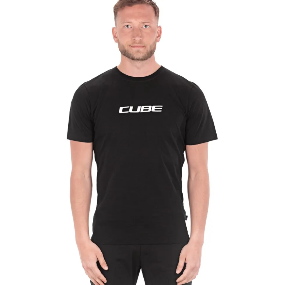 CUBE After Race Organic Classic Logo T-Shirt Heren - zwart