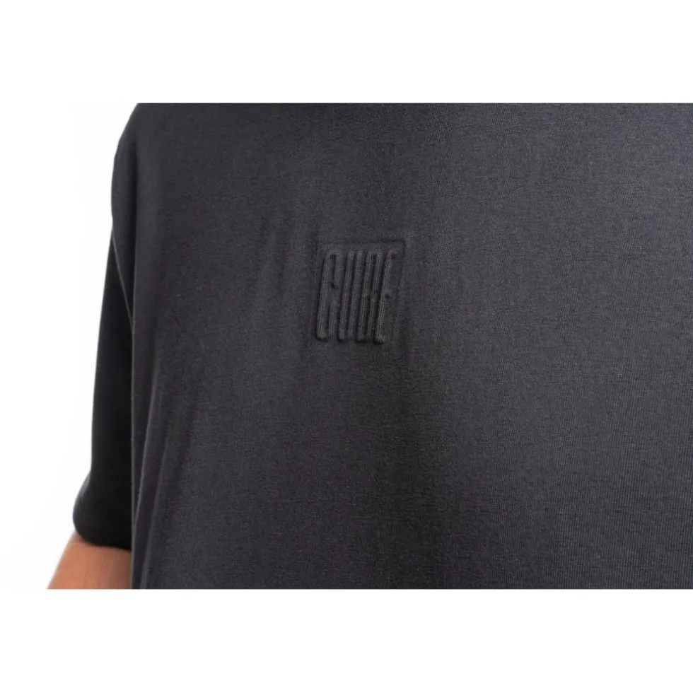 CUBE After Race Organic Embossed Gravity Fit T-Shirt Heren - zwart