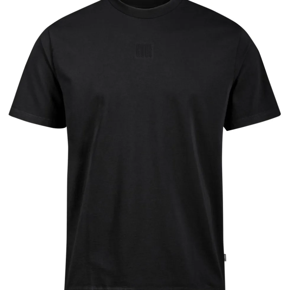 CUBE After Race Organic Embossed Gravity Fit T-Shirt Heren - zwart