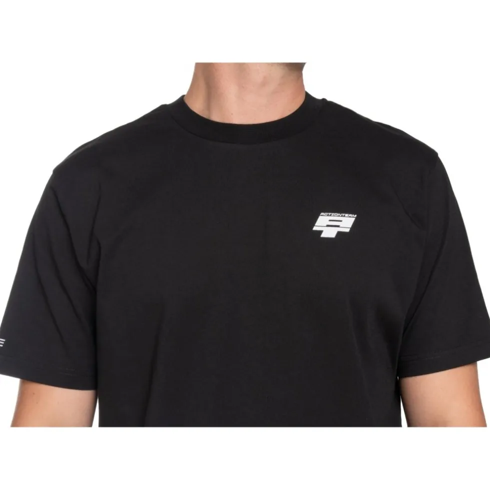 CUBE After Race Organic X Actionteam Gravity Fit T-Shirt Heren - black´n´white