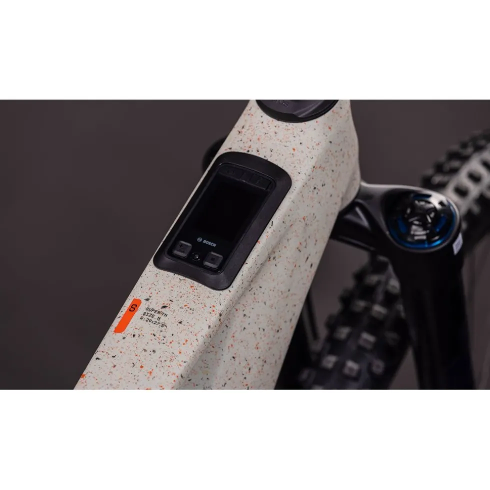 CUBE AMS HYBRID 177 C:62 SUPER TM 600X - 29" Carbon E-Mountainbike - 2026 - reedbeigegrit / orange