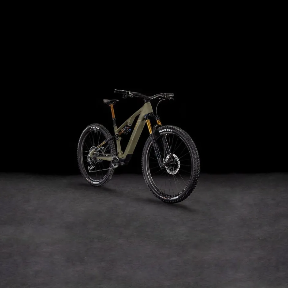 Elektrische Fietsen|E-Mtb Full Suspension < CUBE AM HYBRID ONE44 C:68X UPER TM 400X - 29" Carbon E-Mountainbike - 2025 - dutyolive / gold