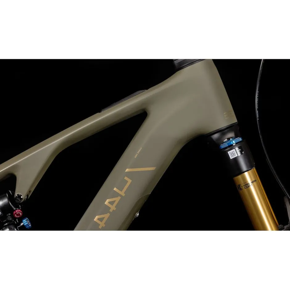 Elektrische Fietsen|E-Mtb Full Suspension < CUBE AM HYBRID ONE44 C:68X UPER TM 400X - 29" Carbon E-Mountainbike - 2025 - dutyolive / gold