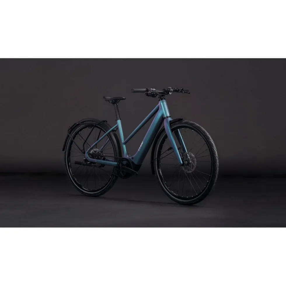 CUBE EDITOR HYBRID SLT 400X FE - Trapeze - City E-Bike - 2026 - smaragdgrey / prism