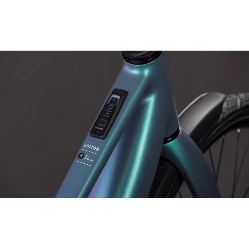 CUBE EDITOR HYBRID SLT 400X FE - Trapeze - City E-Bike - 2026 - smaragdgrey / prism