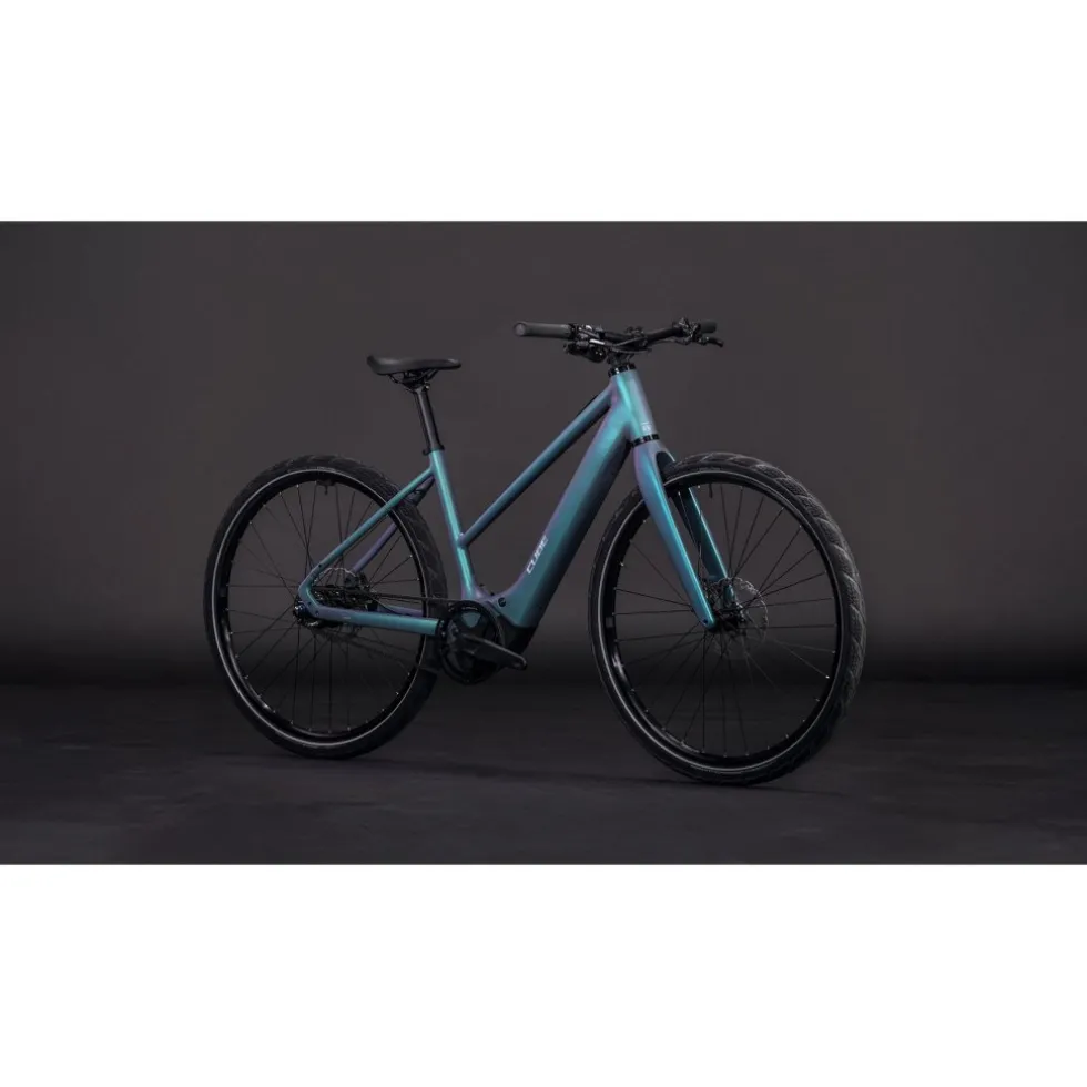 CUBE EDITOR HYBRID SLT 400X - Trapeze - City E-Bike - 2026 - smaragdgrey / prism