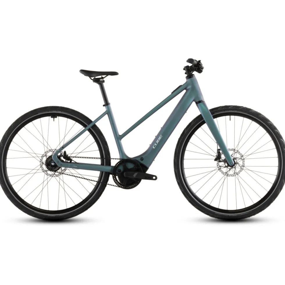 CUBE EDITOR HYBRID SLT 400X - Trapeze - City E-Bike - 2026 - smaragdgrey / prism