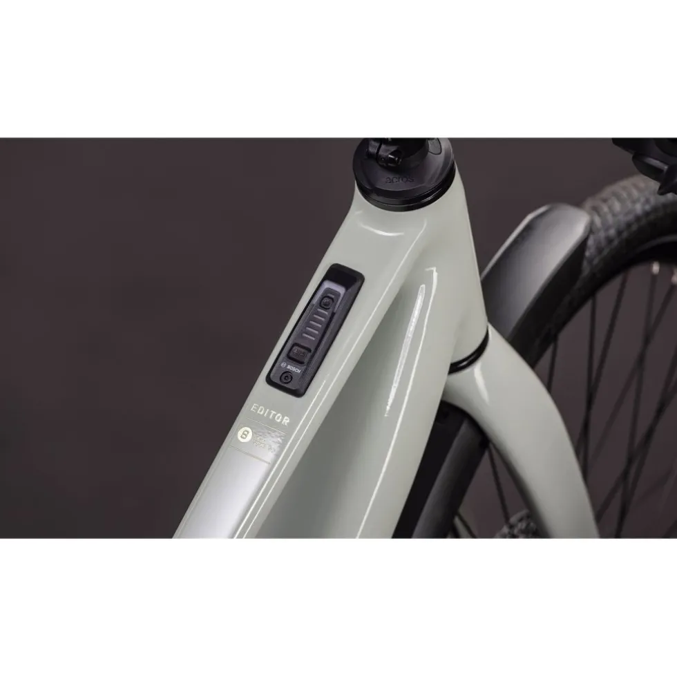 CUBE EDITOR HYBRID SLX FE 400X - Trapeze - City E-Bike - 2026 - reedbeige / chrome