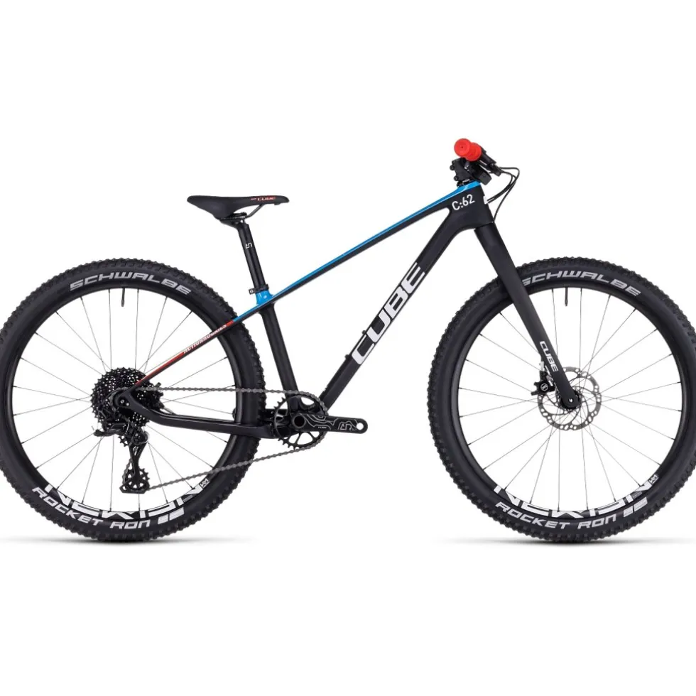 CUBE ELITE 240 C:62 Pro - 24" Carbon Kinderen Mountainbike - 2026 - carbon / blue / red