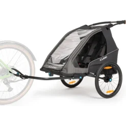 Kinderkarren < CUBE Fietskar voor Kinderen Double PURE - black´n´grey