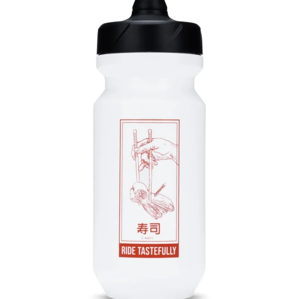 CUBE Flow Fietsfles 500ml - white´n´red