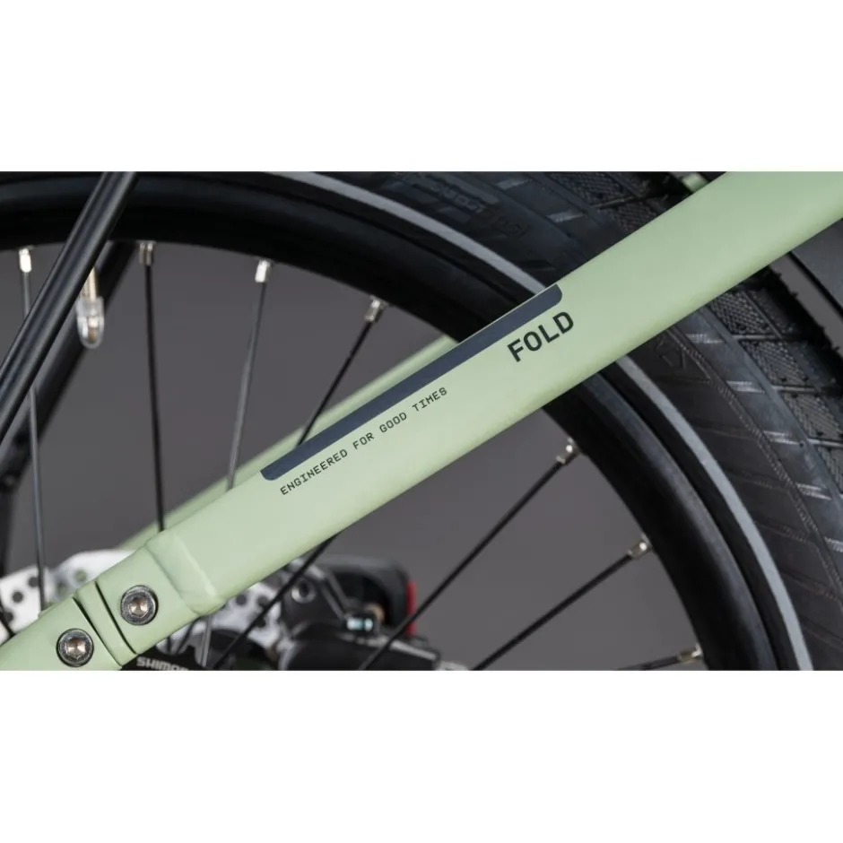 Elektrische Fietsen|Elektrische Vouwfietsen < CUBE FOLD HYBRID 545 - 20" E-Vouwfiets - 2026 - pea / reflex