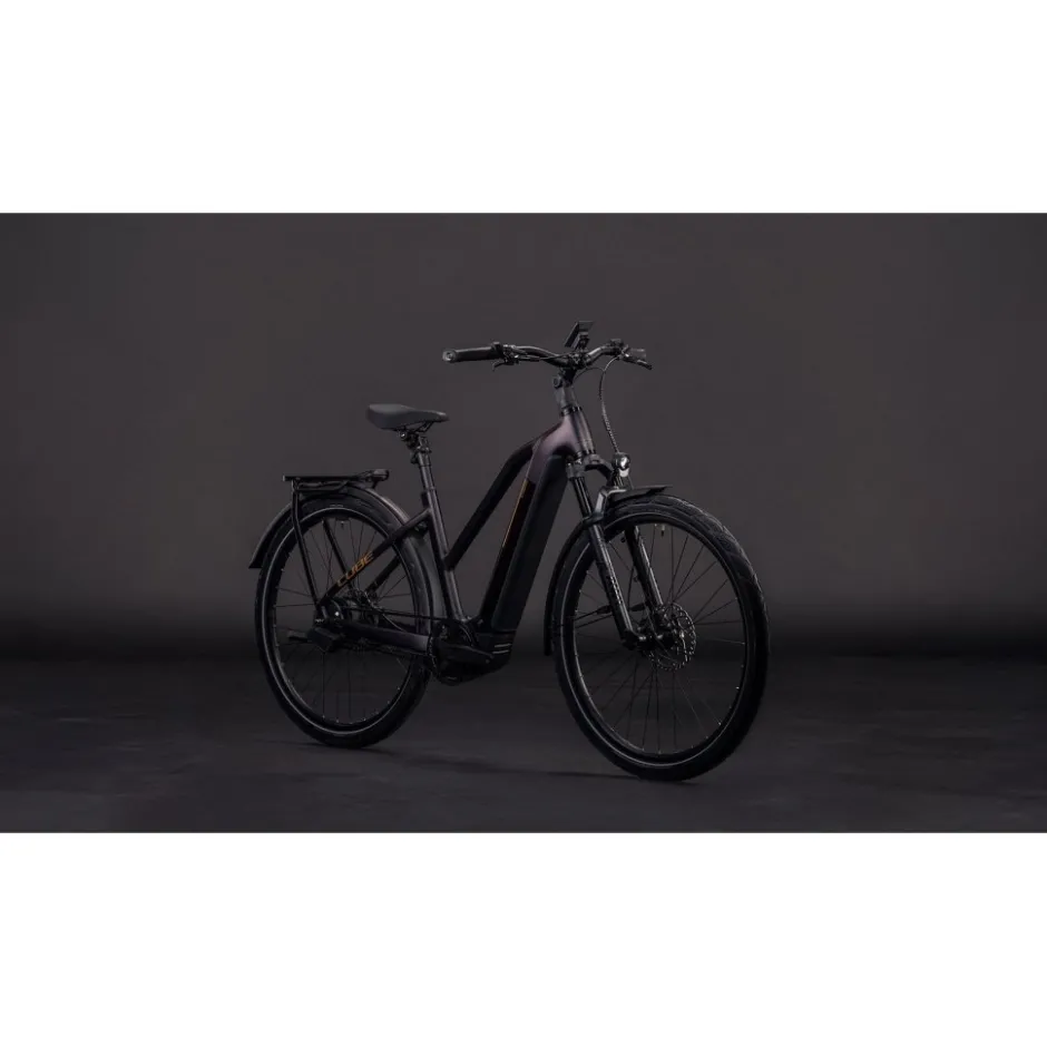 Elektrische Fietsen < CUBE KATHMANDU HYBRID Comfort SLX 800 - Trapeze - Trekking E-Bike - 2026 - solareclipse / gold