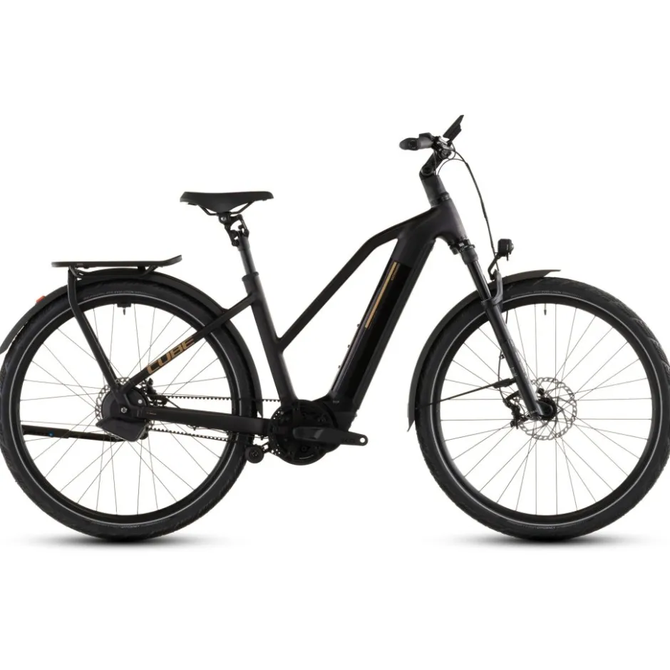 Elektrische Fietsen < CUBE KATHMANDU HYBRID Comfort SLX 800 - Trapeze - Trekking E-Bike - 2026 - solareclipse / gold
