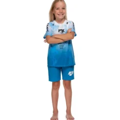 CUBE MTB ROOKIE X Actionteam Fietsshirt met Korte Mouwen Kinderen - topas blue