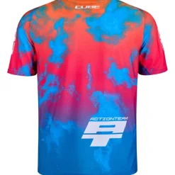 Shirts Kinderen < CUBE TB ROOKIE X Actiontea Fietsshirt et Korte ouwen Kinderen - blue´n´pink´n´orange
