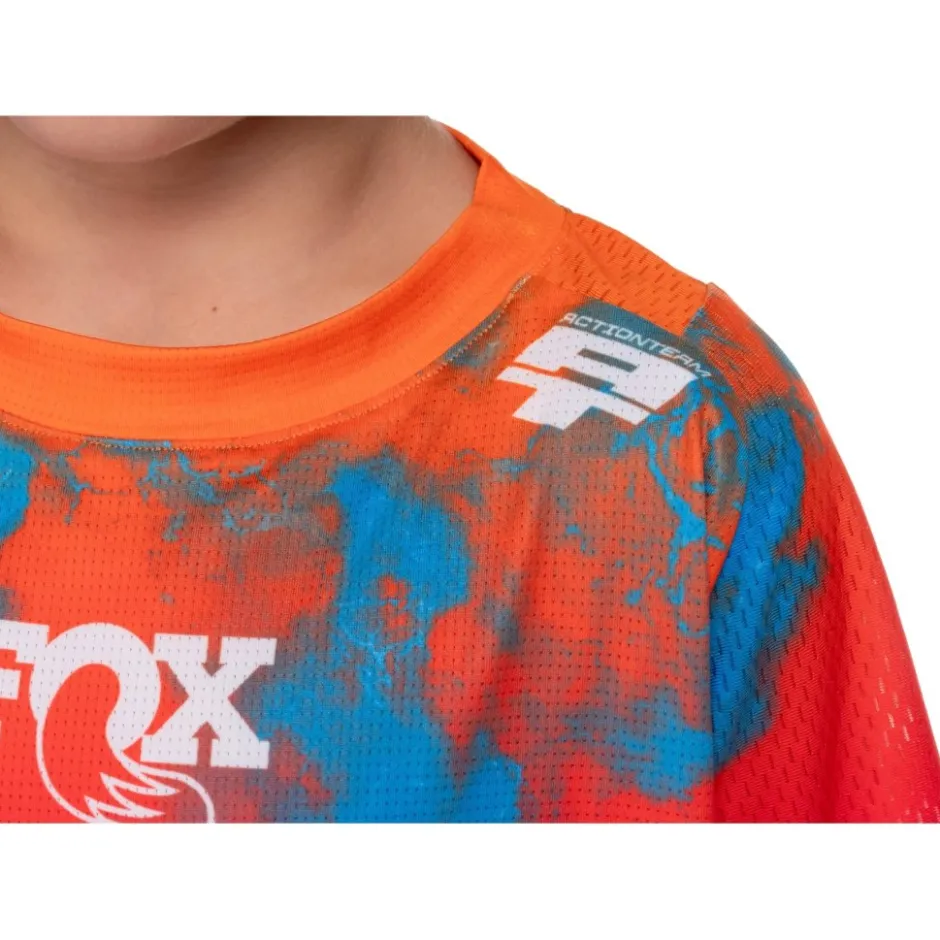 Shirts Kinderen < CUBE TB ROOKIE X Actiontea Fietsshirt et Korte ouwen Kinderen - blue´n´pink´n´orange