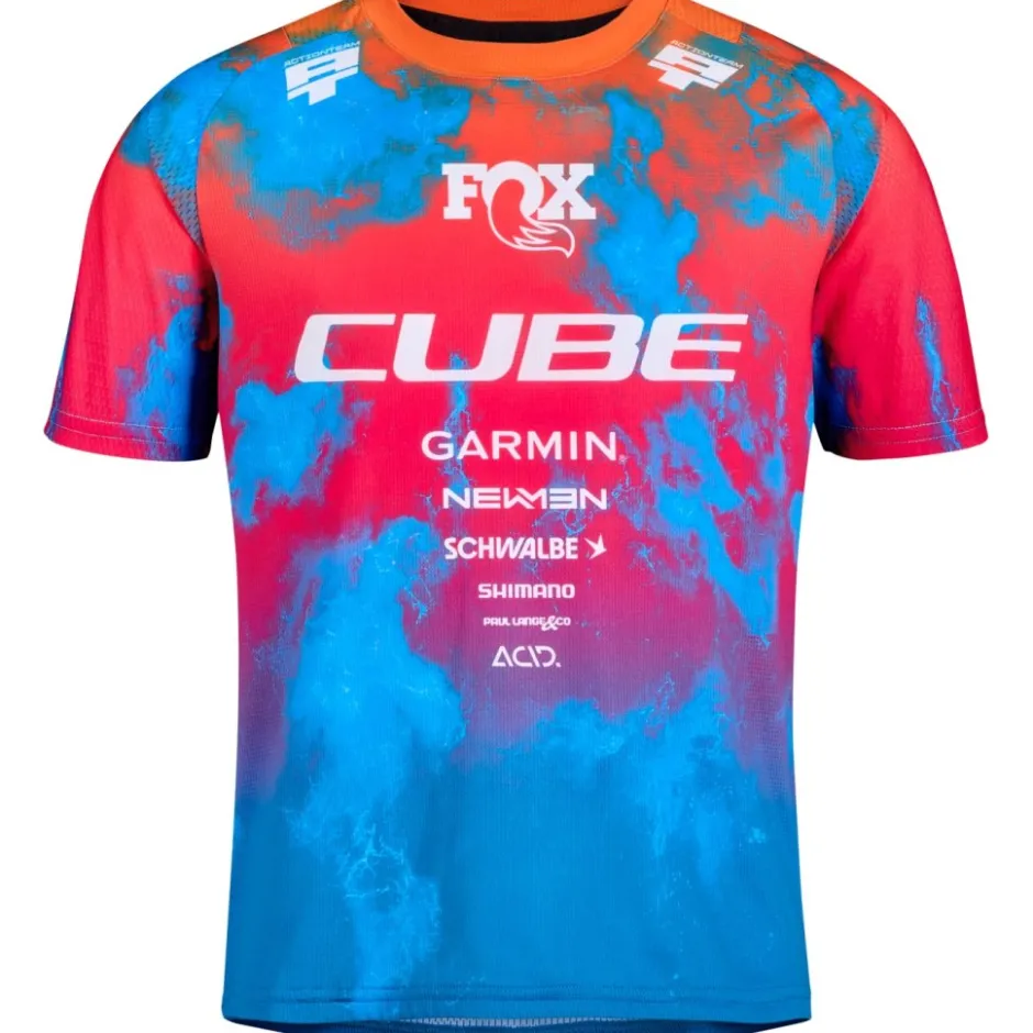 Shirts Kinderen < CUBE TB ROOKIE X Actiontea Fietsshirt et Korte ouwen Kinderen - blue´n´pink´n´orange