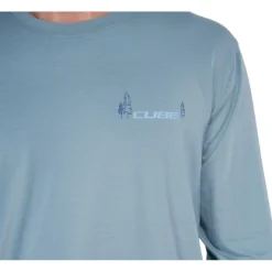 Mtb-Shirts < CUBE TB oft Touch Round Neck Fiethirt et ange ouwen Heren - bauw