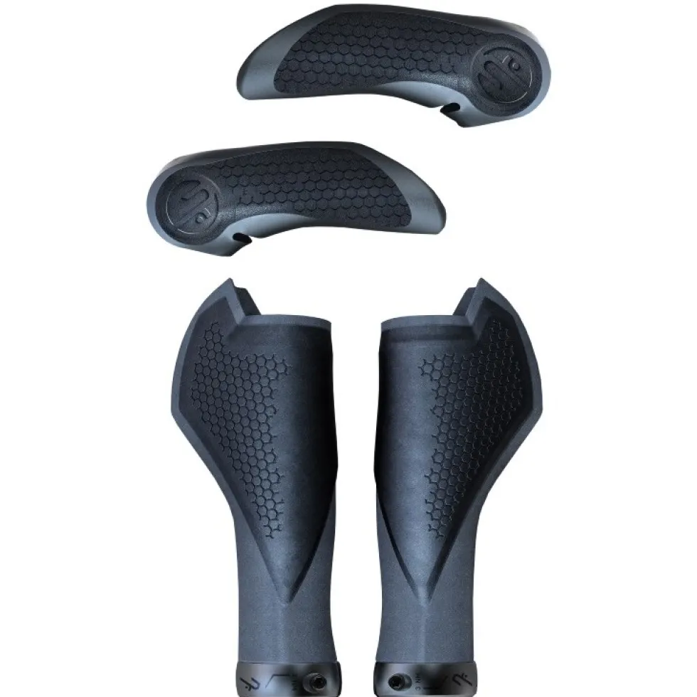 CUBE Natural Fit Grips COMFORT Bar Ends Medium - black´n´grey