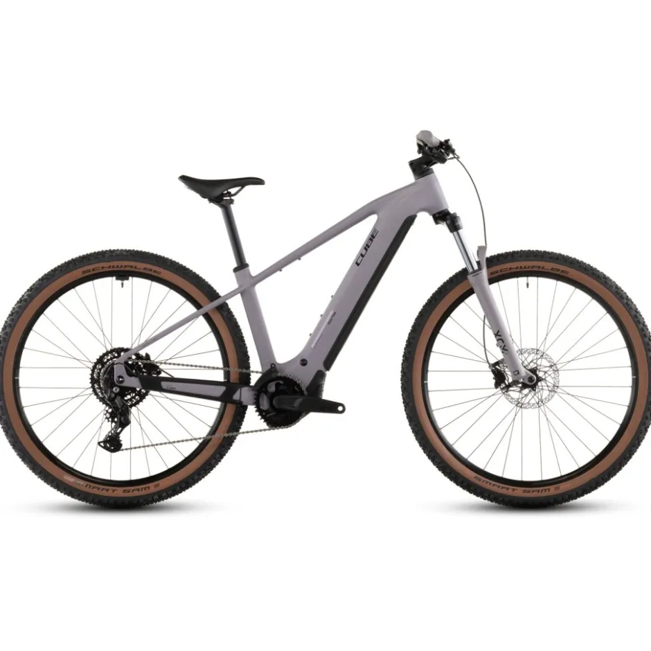 Elektrische Fietsen|E-Mtb Hardtail < CUBE REACTION HYBRID Performance 600 - E-MTB - 2026 - 29“ – plumgrey / black